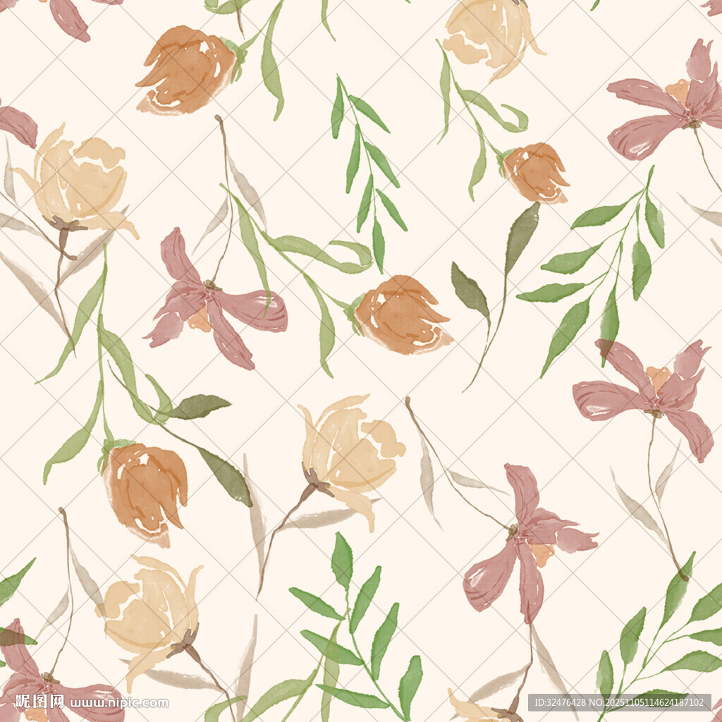 花卉植物圖案背景紋理