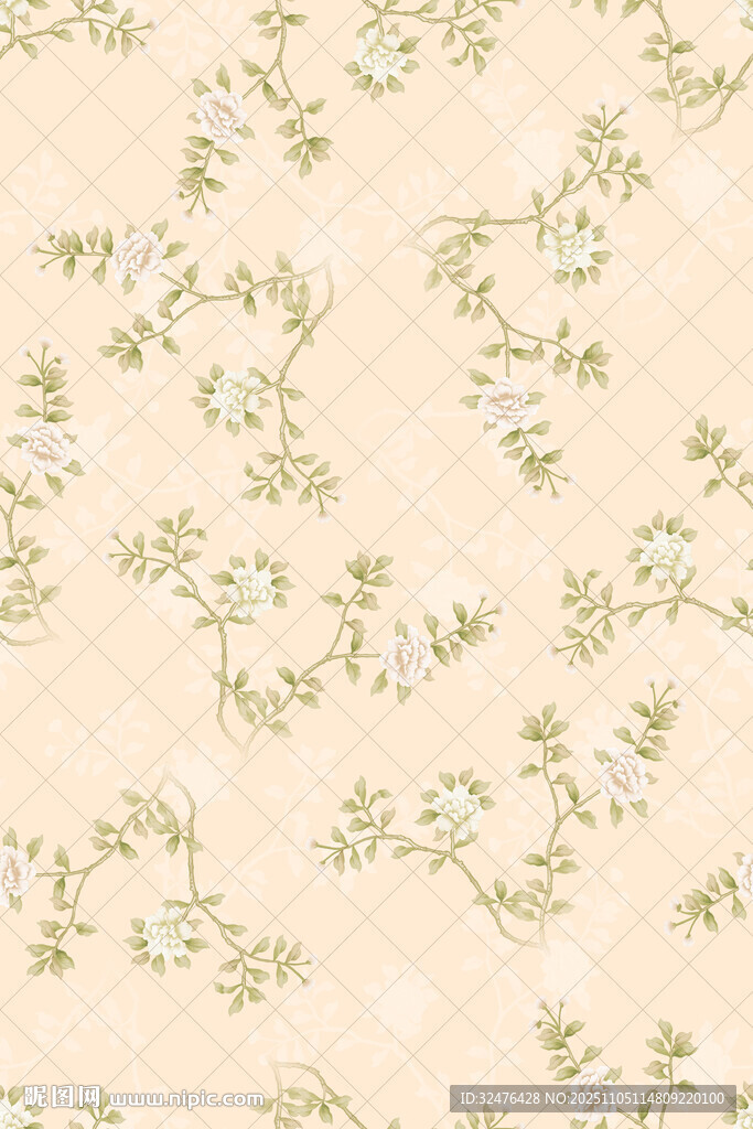 淡雅花卉紋理背景圖