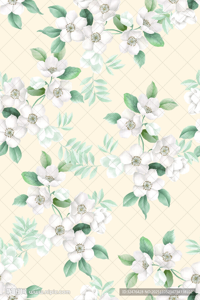 清新花卉圖案背景