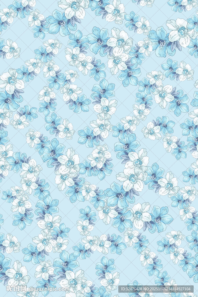 淺藍色碎花圖案背景