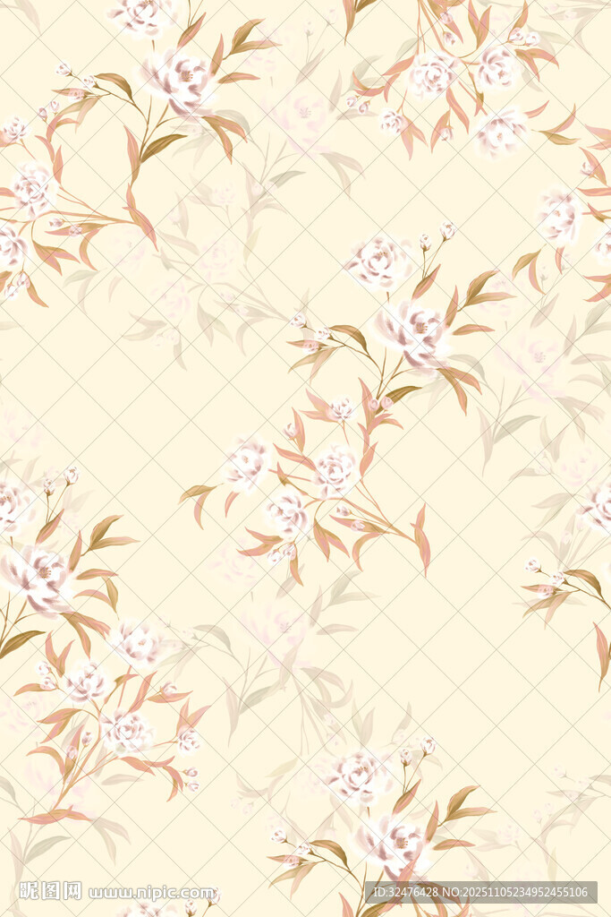 淡雅花卉圖案背景