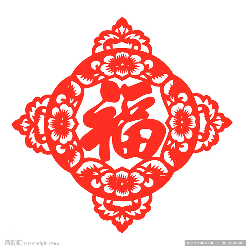 傳統(tǒng)剪紙福字剪紙符號