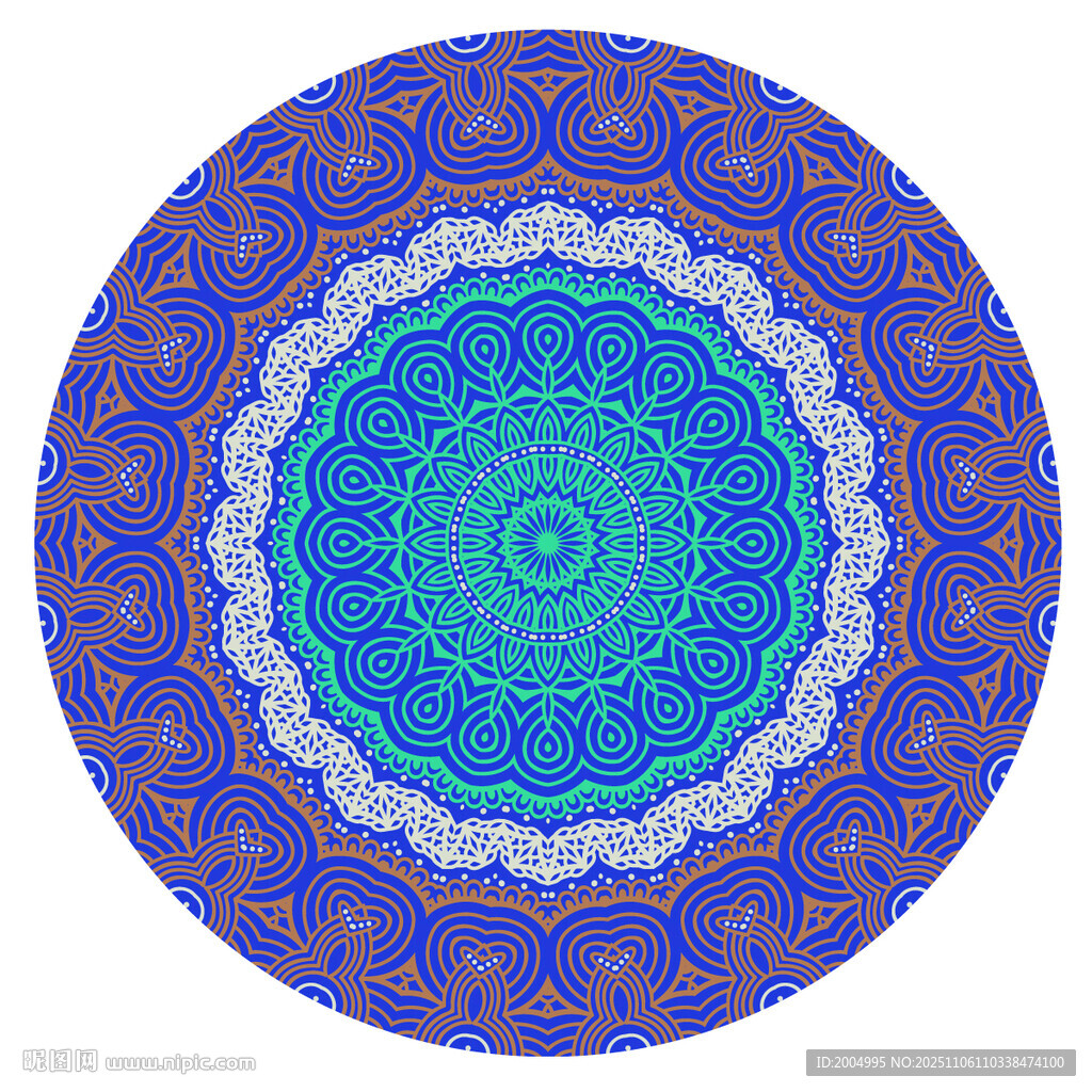 圓形民族花紋圖案