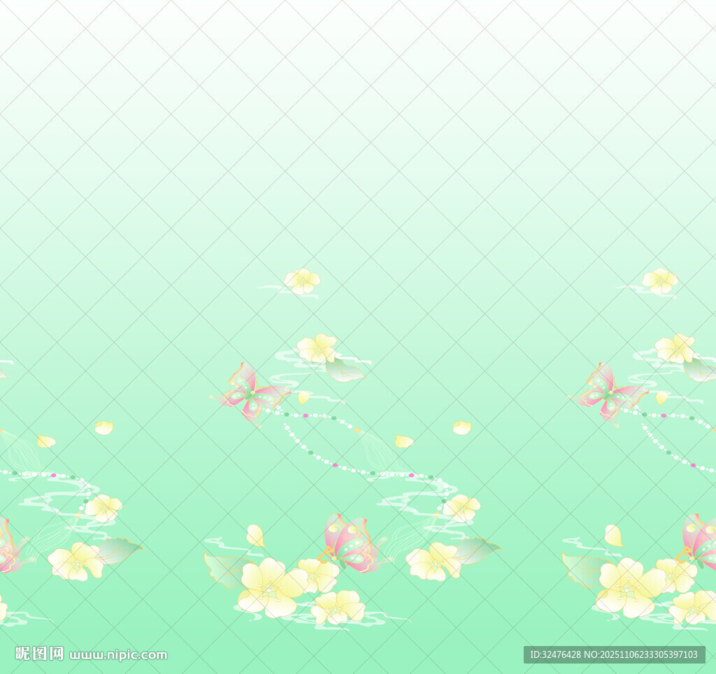 清新花卉底紋背景圖