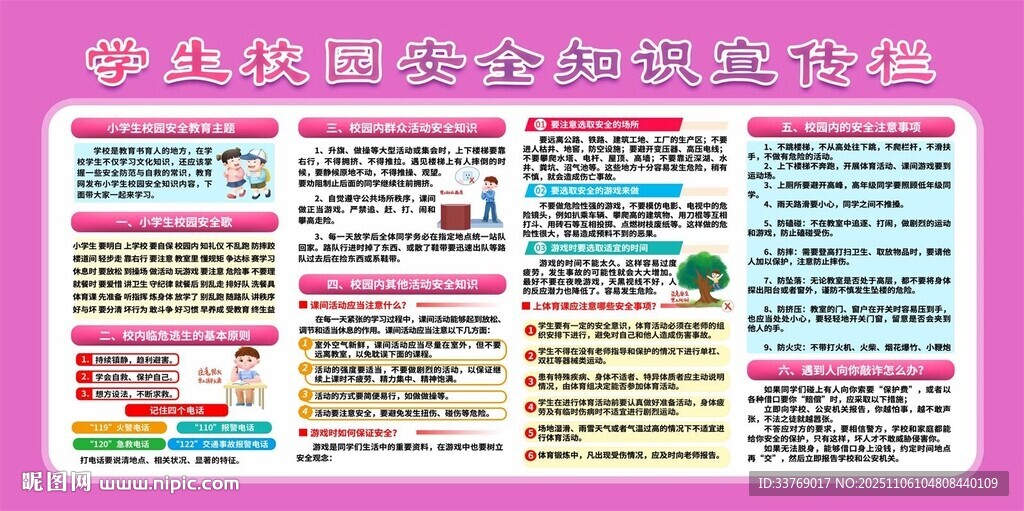 學(xué)生校園安全知識宣傳欄