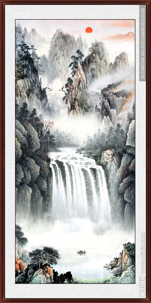 玄關辦公室山水畫 