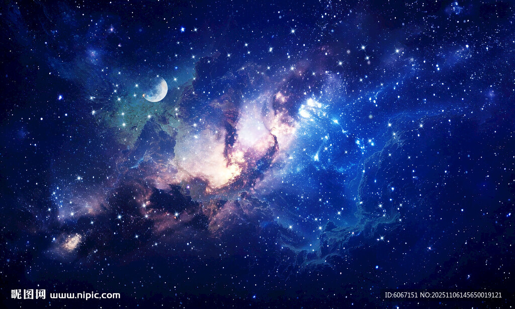 夢幻藍(lán)色星空背景