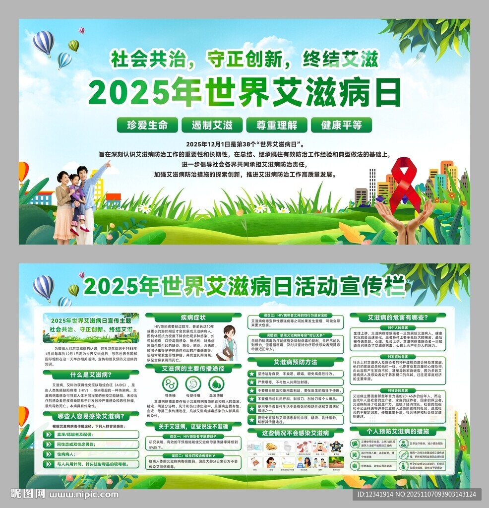 2025年世界艾滋病日展板