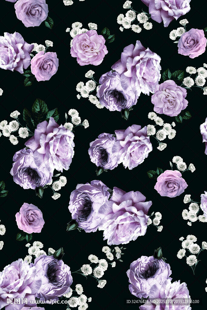 紫色花卉圖案背景