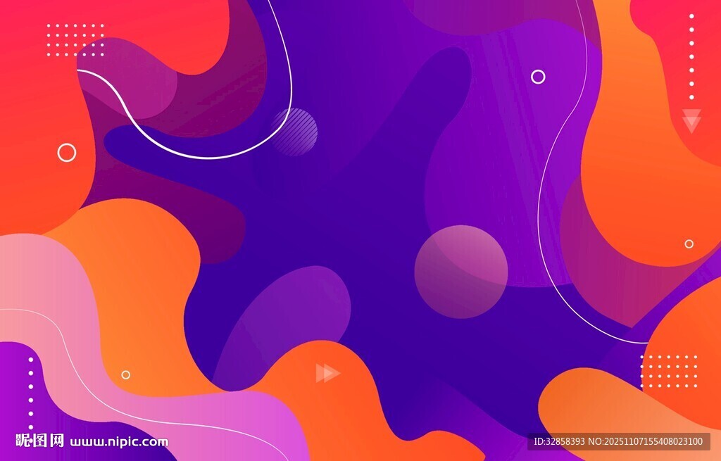 炫彩流體漸變抽象背景圖