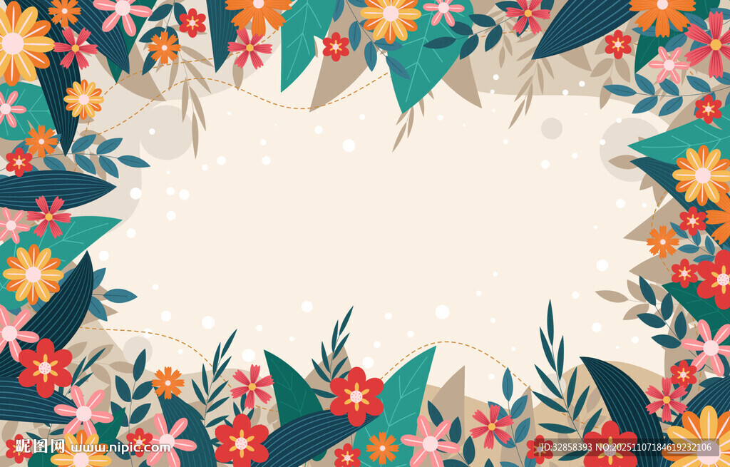 花卉邊框背景圖