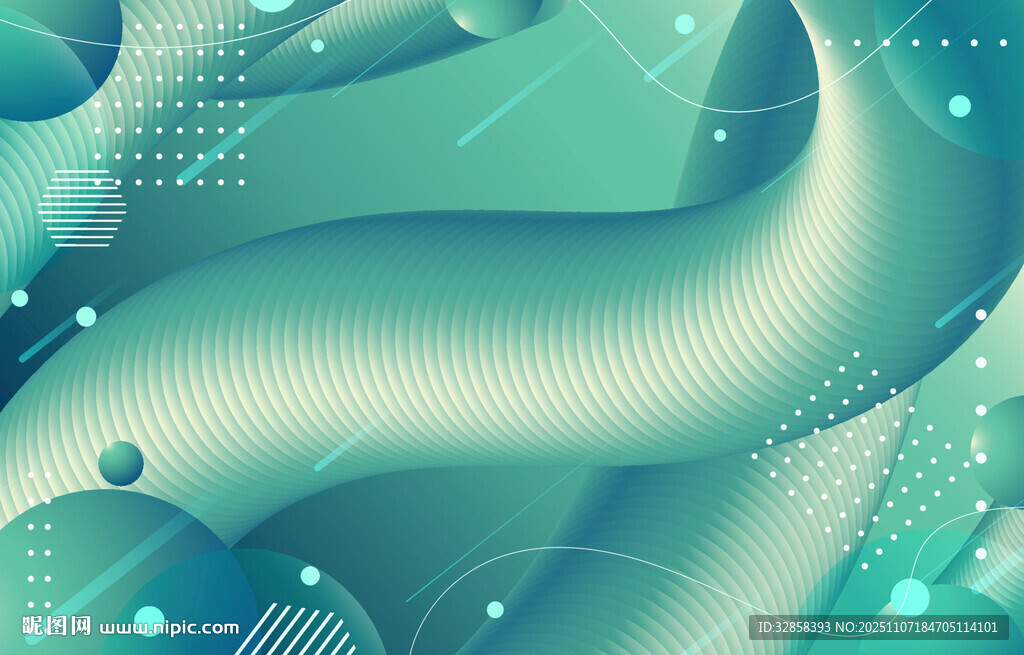 抽象動(dòng)感曲線海洋風(fēng)圖案