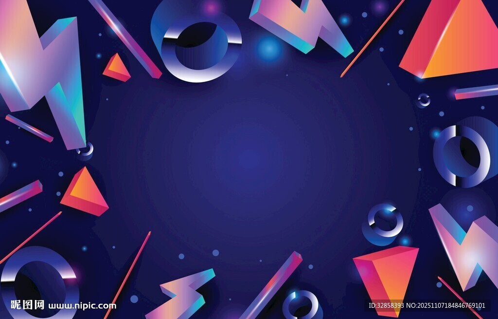 炫彩幾何抽象背景圖案