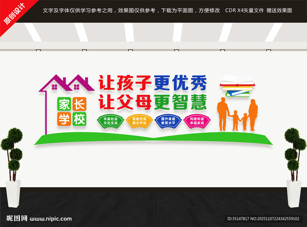 家長學(xué)校文化墻