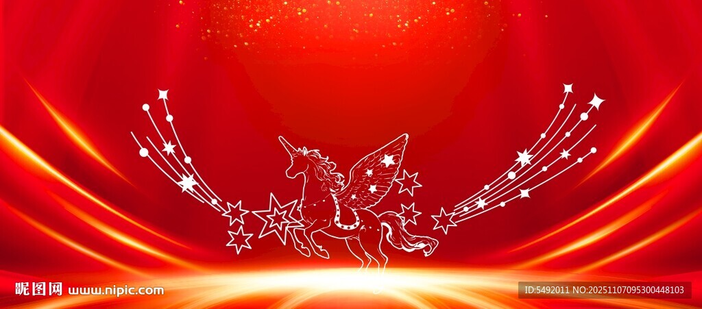 紅色動感線條閃耀背景圖