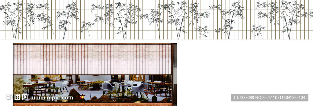 竹林屏風(fēng)燈箱