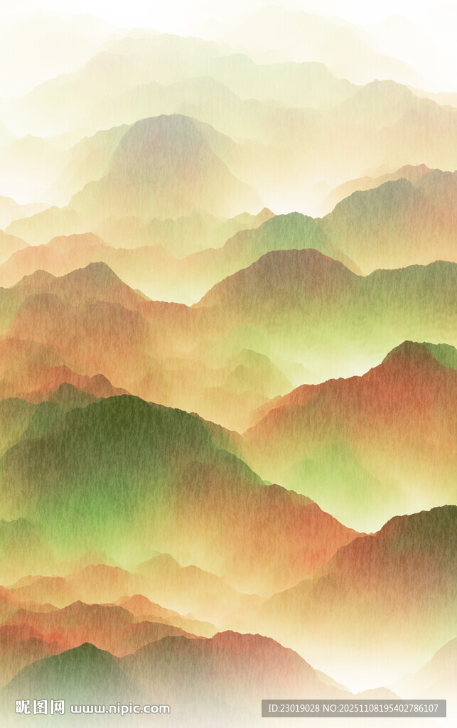 水墨風(fēng)格山巒美景