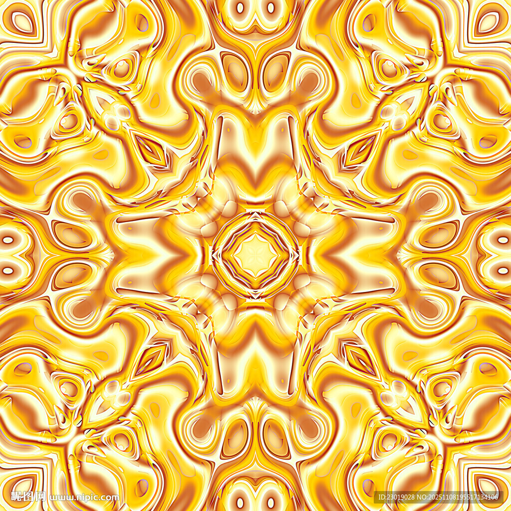 黃色幾何花紋圖案背景
