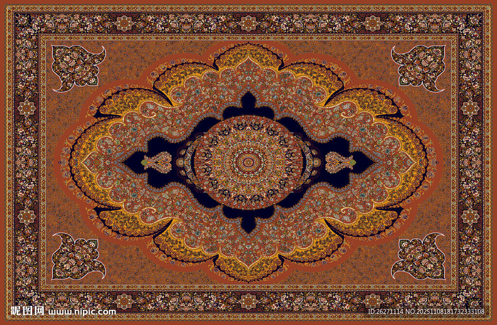 精美傳統(tǒng)花紋地毯圖案