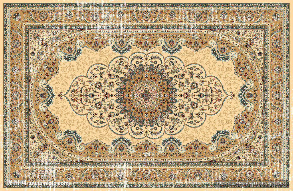 古典花紋精美地毯圖案