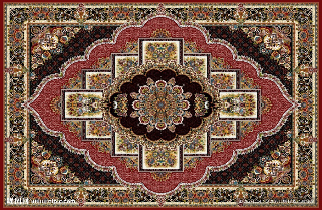 復(fù)古幾何圖案精美地毯