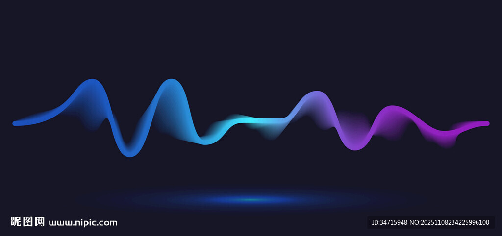 動(dòng)感漸變波浪線條背景矢量圖
