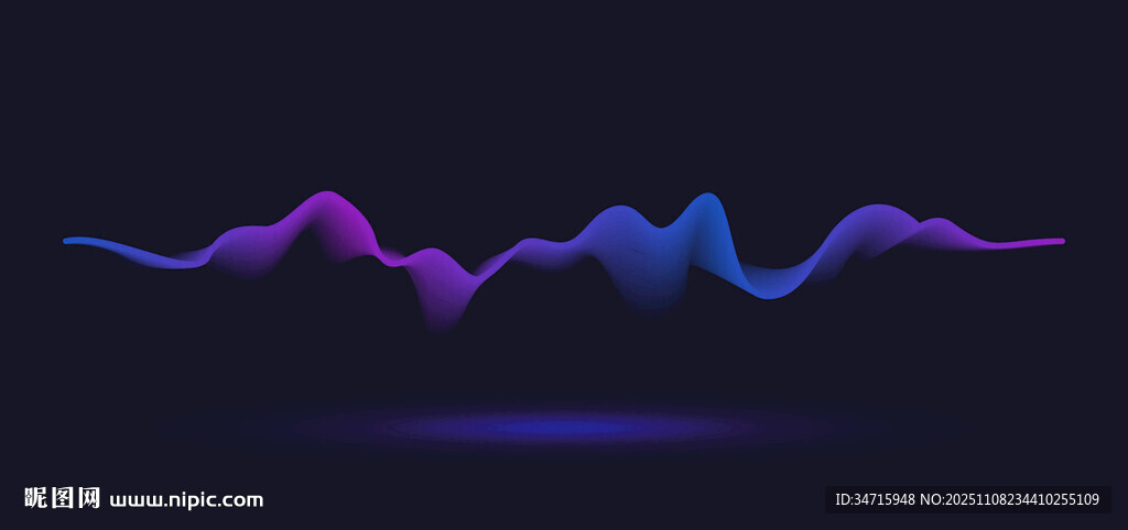 炫彩漸變波形矢量圖案