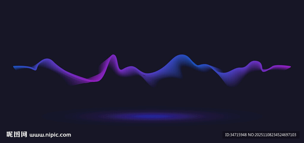 炫彩漸變波形矢量圖案