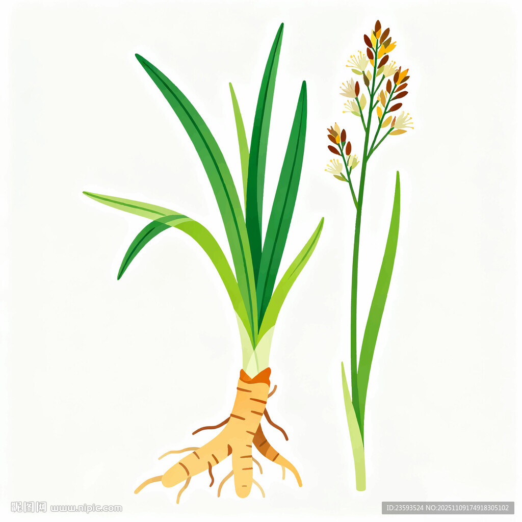 知母矢量插畫素材