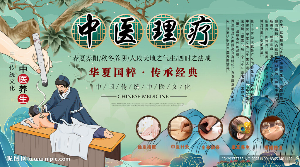 中醫(yī)理療背景墻