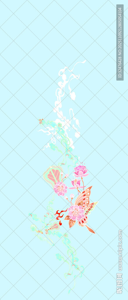 清新花卉圖案背景