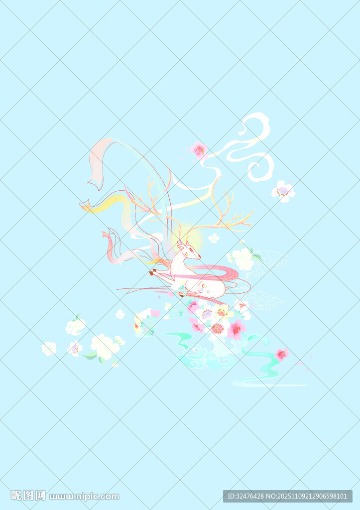 夢(mèng)幻糖果主題插畫圖案