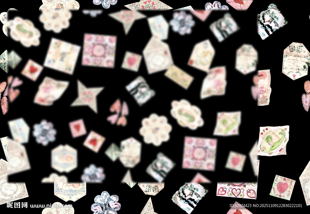 復(fù)古郵票圖案集合