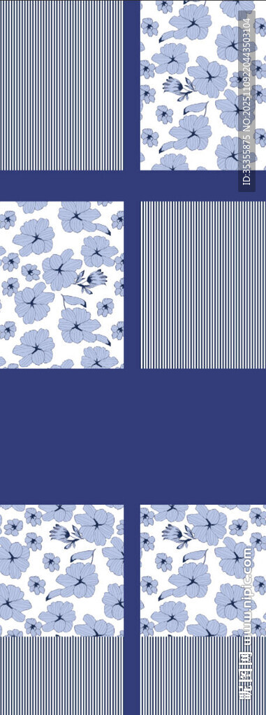 藍(lán)白花紋圖案設(shè)計(jì)素材