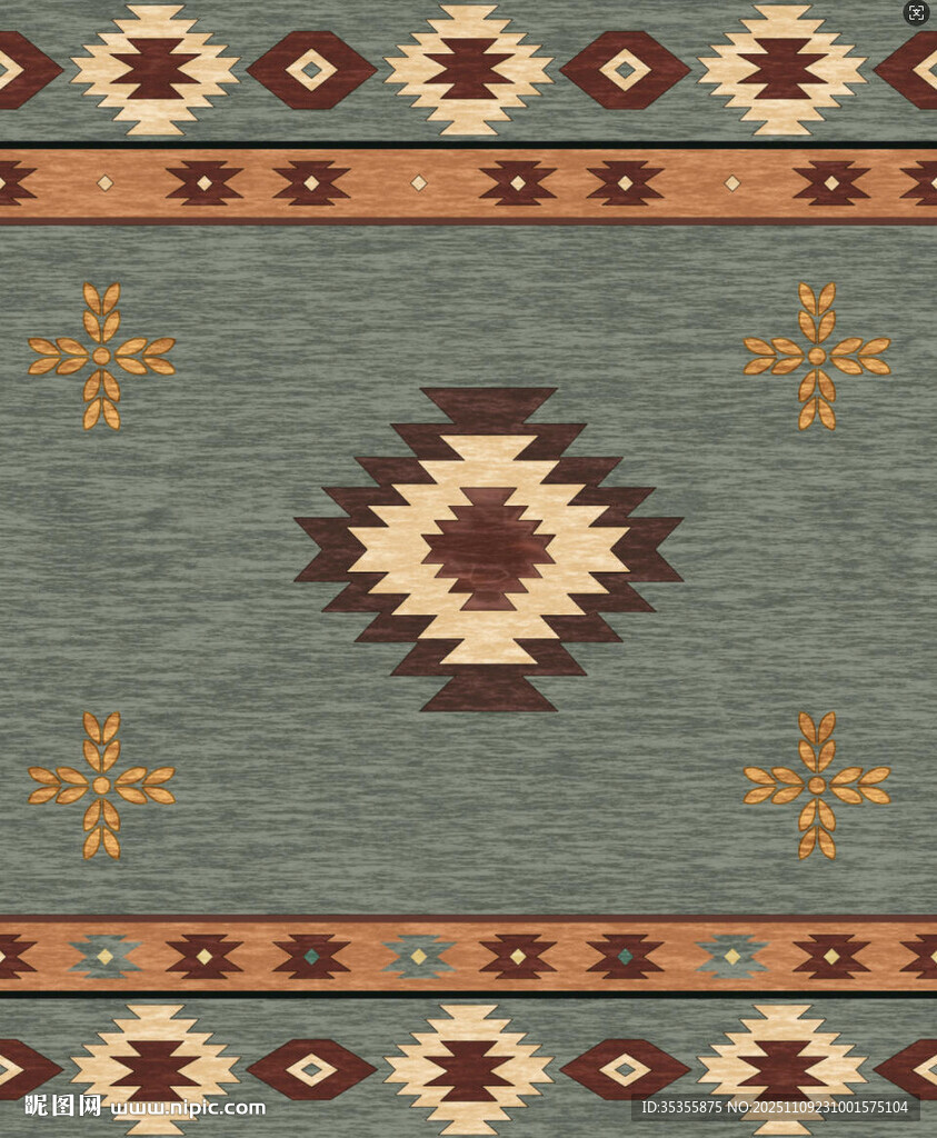 民族風(fēng)幾何圖案地毯紋理