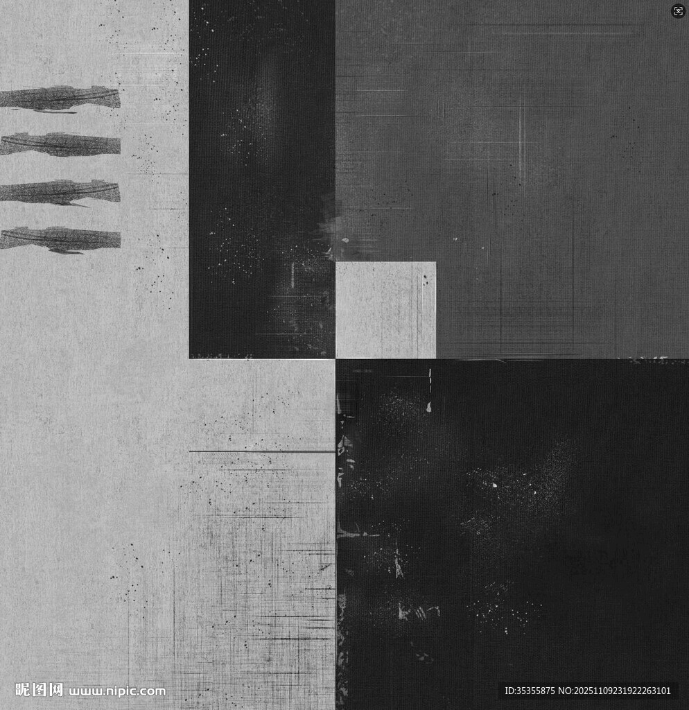 抽象黑白幾何藝術(shù)畫面