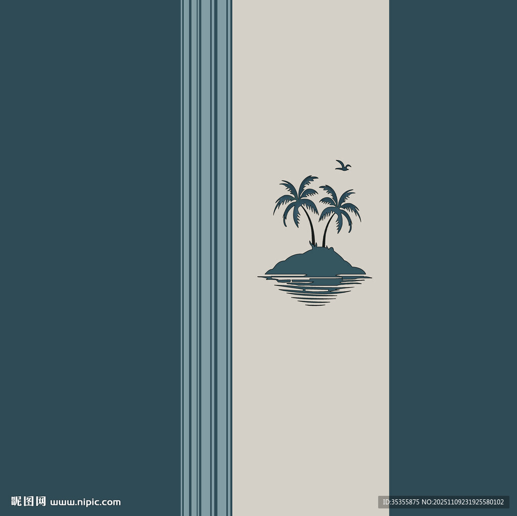 海島椰樹簡約圖案設(shè)計