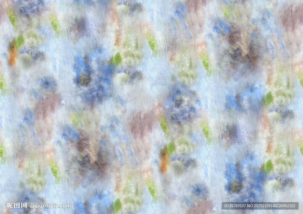 藍紫色花卉圖案布料紋理