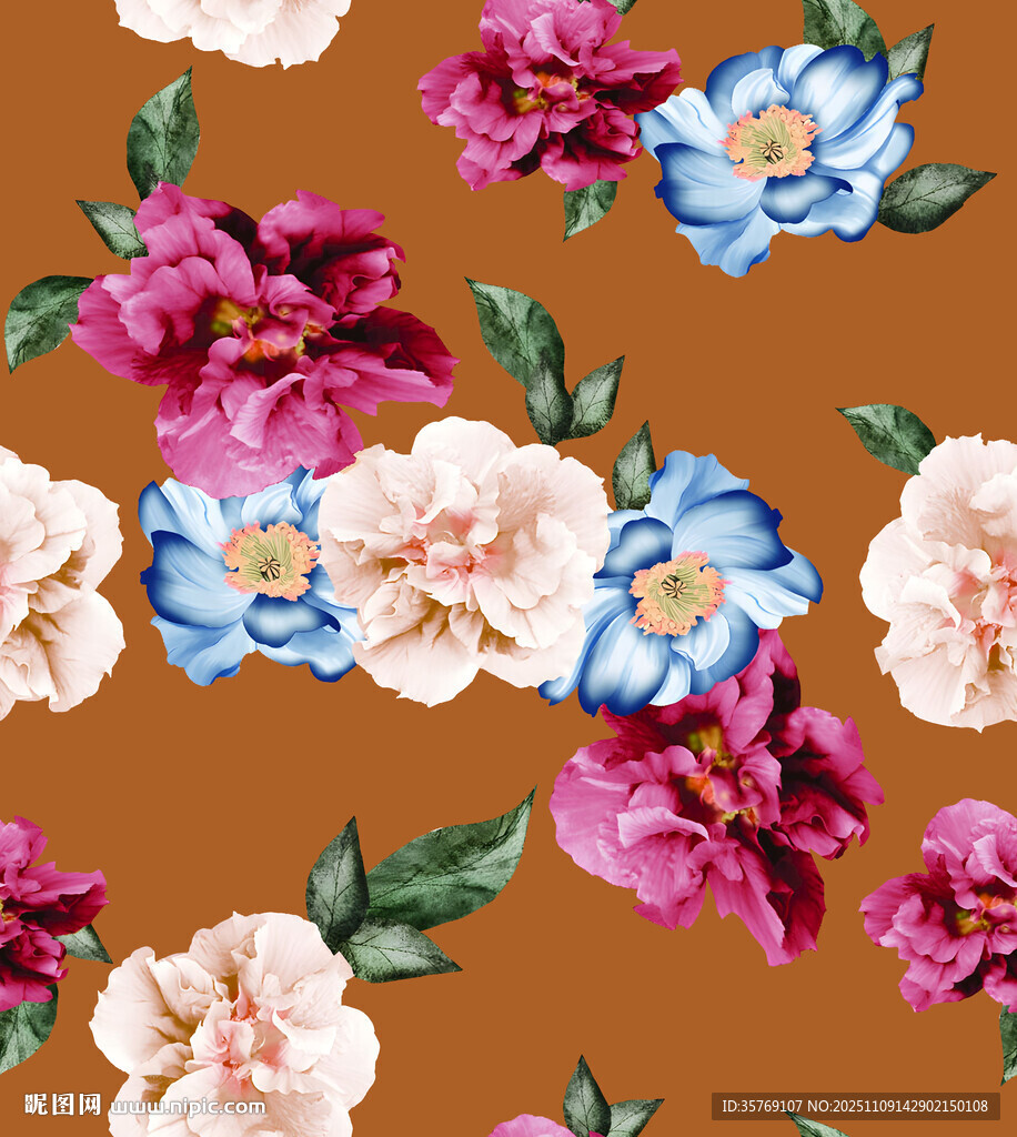 復(fù)古花卉圖案背景