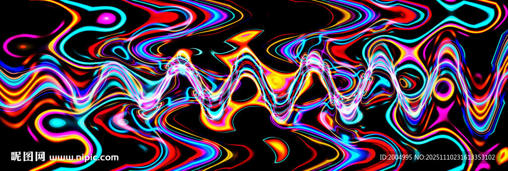 炫彩動感抽象波紋圖案