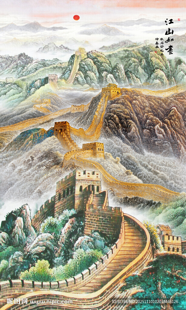 長(zhǎng)城玄關(guān)裝飾畫(huà)