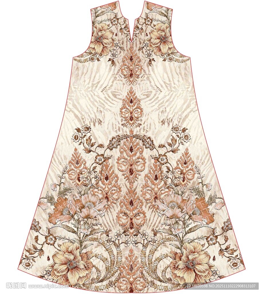 中東大袍子 定位花