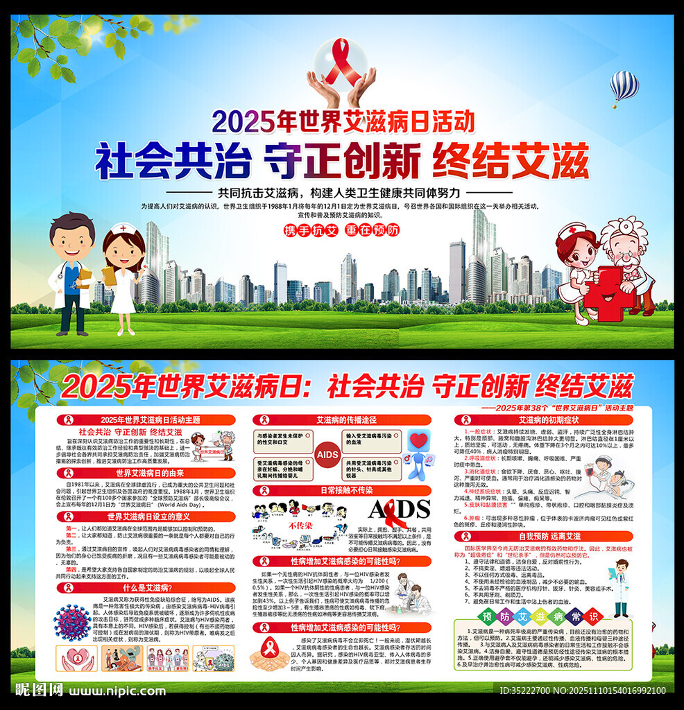2025年世界艾滋病日展板