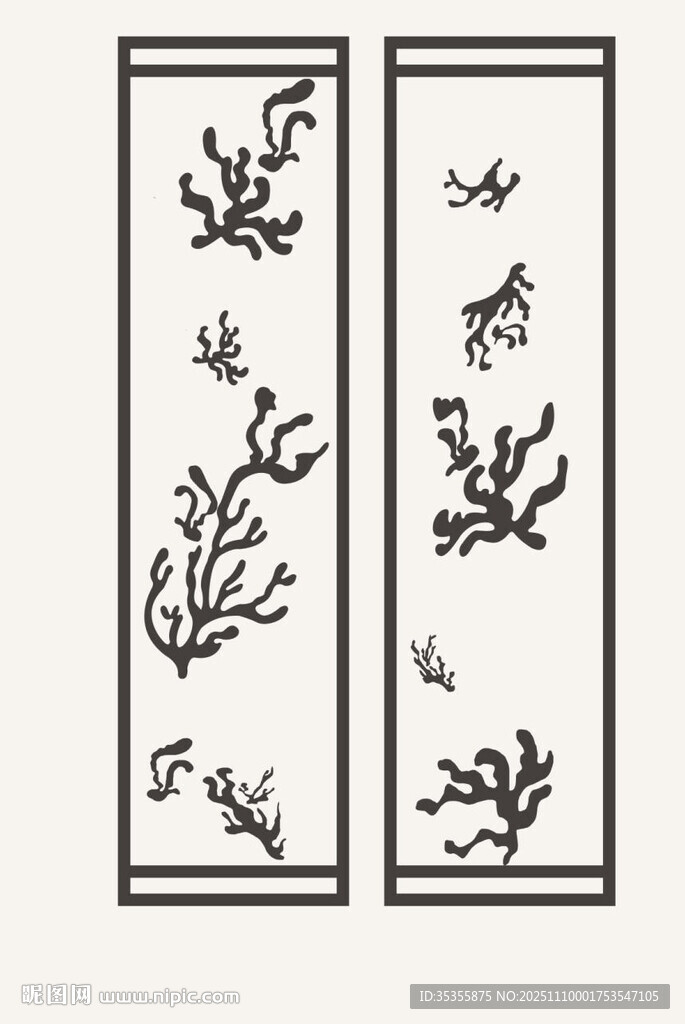 中式花鳥圖案裝飾畫