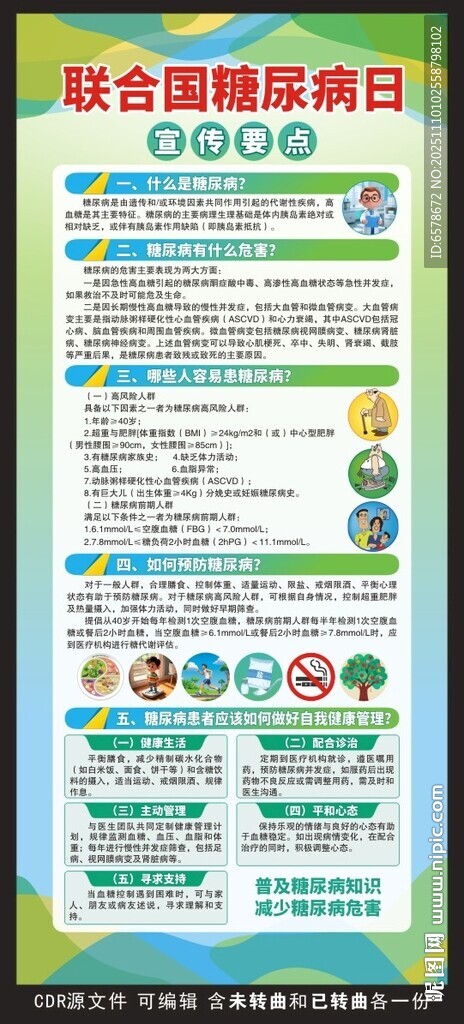聯(lián)合國(guó)糖尿病日宣傳要點(diǎn)展架