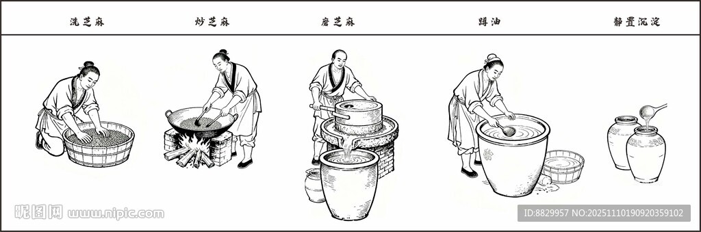 古法芝麻香油制作工藝