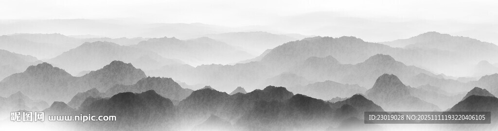 水墨山水意境圖