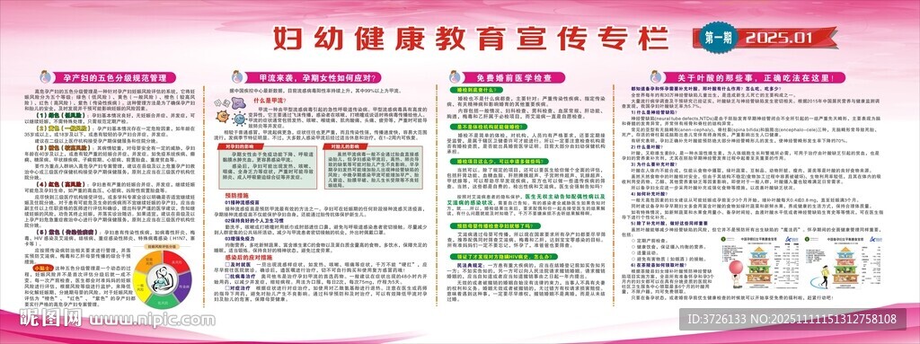 婦幼健康教育宣傳欄