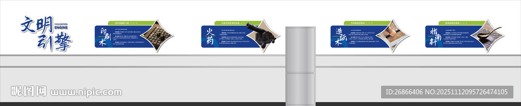 四大發(fā)明文化墻