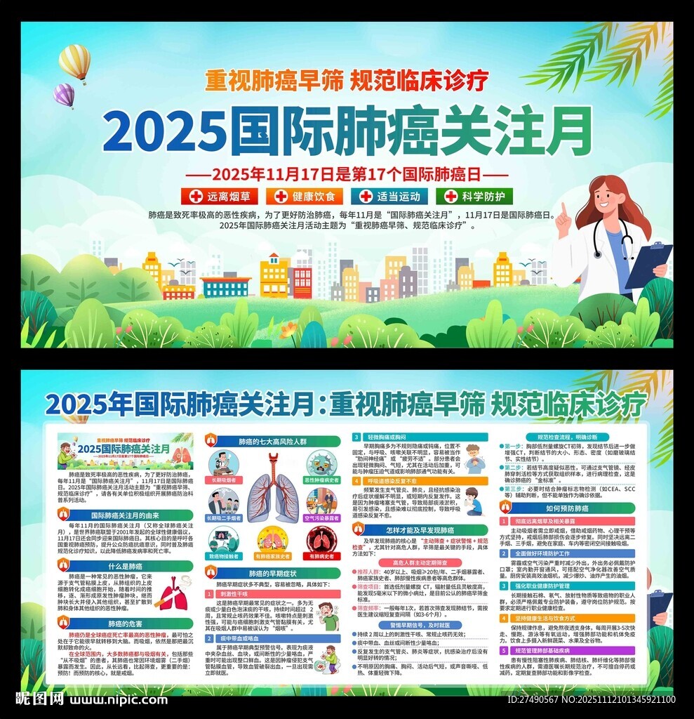 2025年國際肺癌關(guān)注月展板